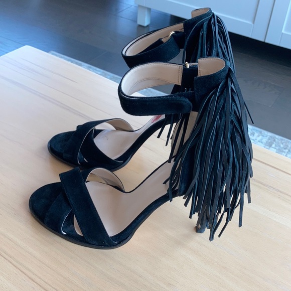 Nine West Heels strappy with fringe - Picture 5 of 5